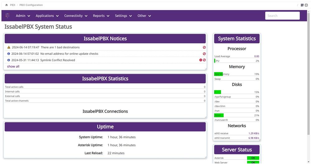 issabel 5 pbx configuration